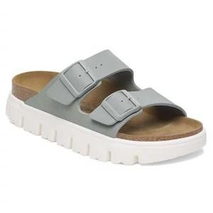 NEW BIRKENSTOCK arizona chunky platform sandals in pure sage